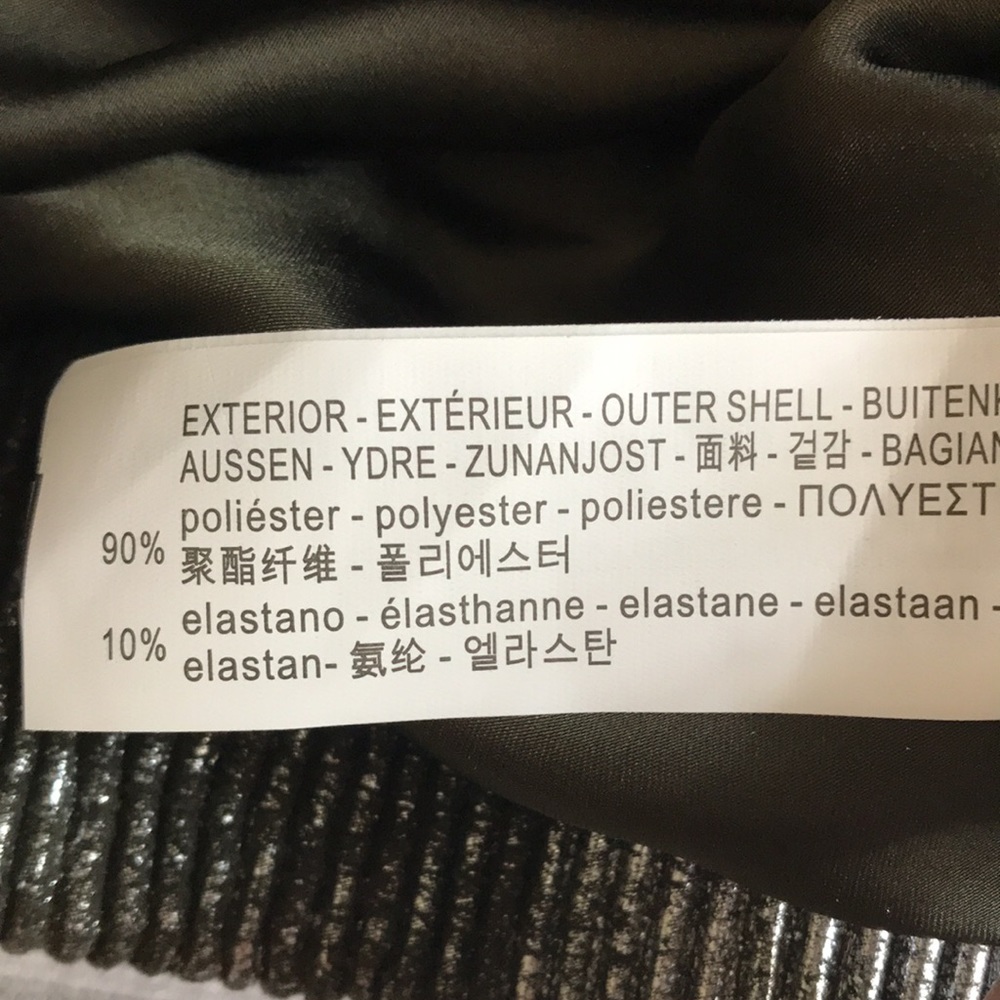 Zara metallic faux suede bomber jacket S - Picture 12 of 13